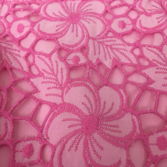 Lilly Pulitzer Floral Eyelet Skirt Scalloped 2 - Picture 7 of 8